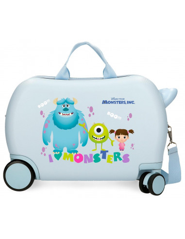 2451063 ABS ROLLING SUITCASE 4W.(2 MULTID.) 45CM.MONSTERS IN